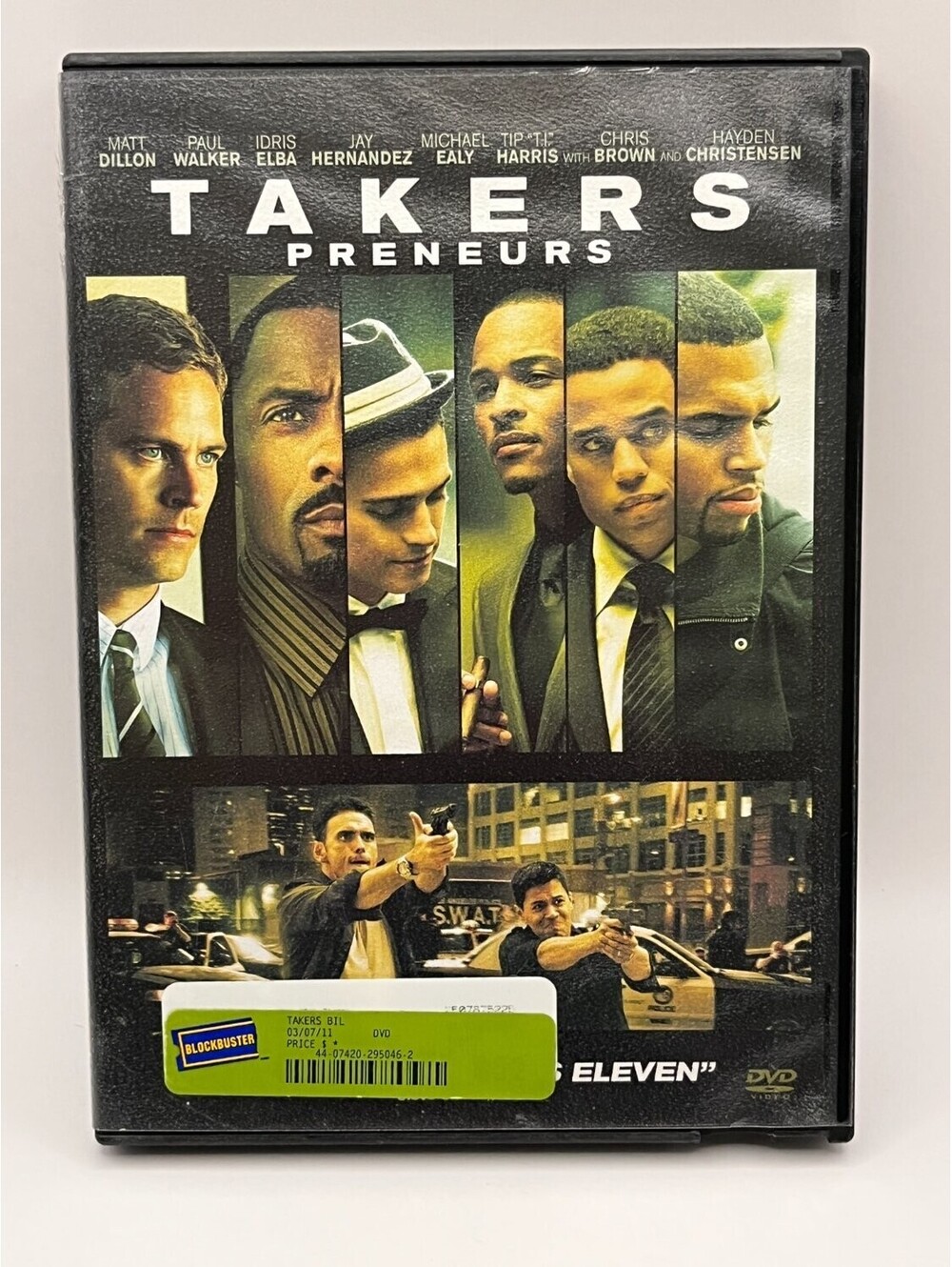Takers DVD Bilingual Edition Paul Walker Action & Region 1 John Luessenhop